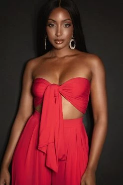 JLUXLABEL JLUXBASIX RED TORY TWO PIECE SET NEW ARRIVALS