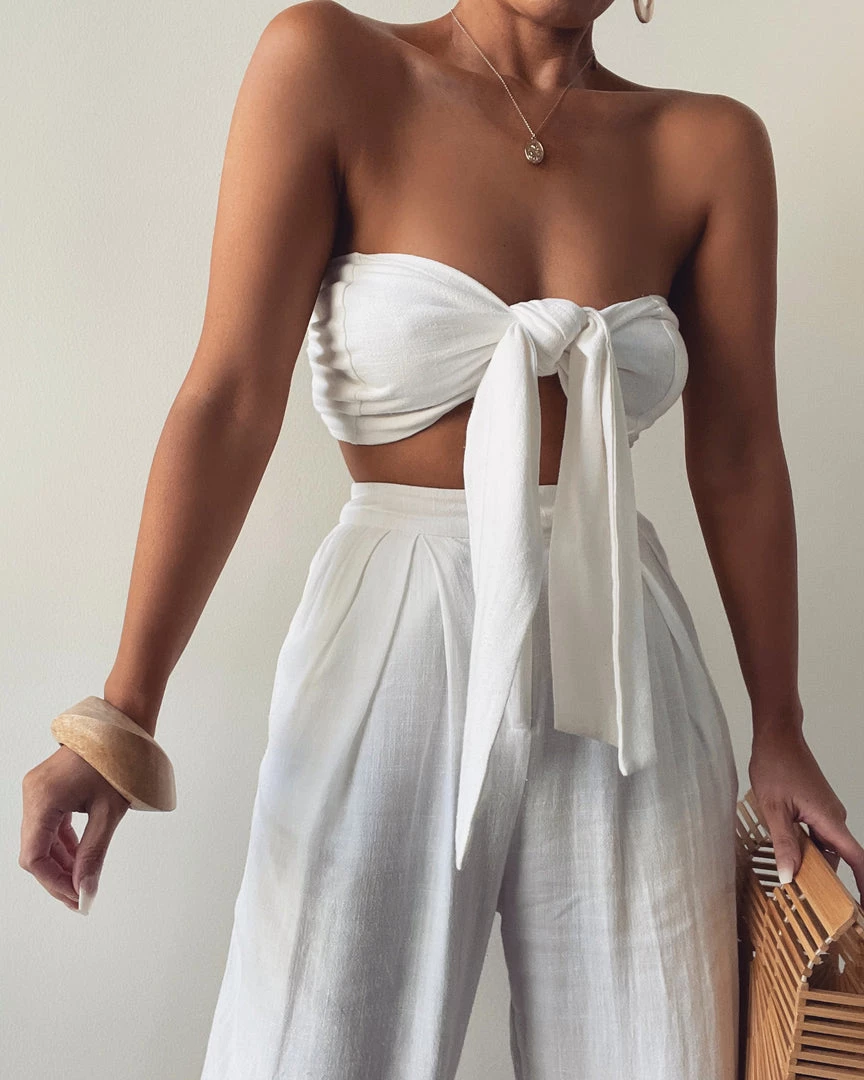 JLUXLABEL WHITE MORE LOVE LINEN SET NEW ARRIVALS 10 JLUXLABEL WHITE MORE LOVE LINEN SET NEW ARRIVALS