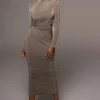 JLUXLABEL GREY KARA MOCK DRESS BACK IN