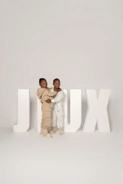 JLUXLABEL WHITE JLUXKIDS FLEECE UNISEX HOODIE