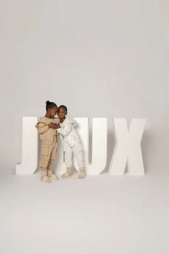 JLUXLABEL WHITE JLUXKIDS UNISEX CARGO JOGGERS