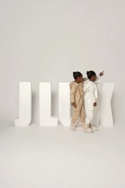 JLUXLABEL BEIGE JLUXKIDS UNISEX CARGO JOGGERS