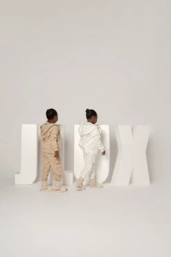 JLUXLABEL WHITE JLUXKIDS FLEECE UNISEX HOODIE