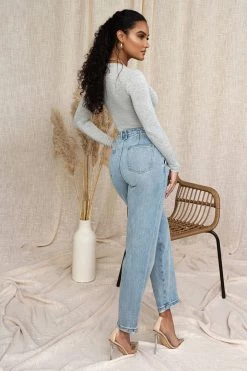 JLUXLABEL LIGHT WASHED RELAXED JEANS BACK IN