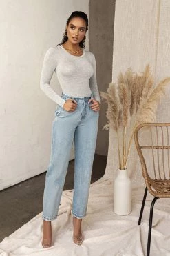 JLUXLABEL LIGHT WASHED RELAXED JEANS BACK IN