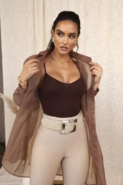 JLUXLABEL BACK IN TAUPE BLAKE SHEER BUTTON UP 22 JLUXLABEL BACK IN TAUPE BLAKE SHEER BUTTON UP