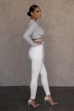 JLUXLABEL BACK IN GREY MARSIA WRAP TOP 20 JLUXLABEL BACK IN GREY MARSIA WRAP TOP