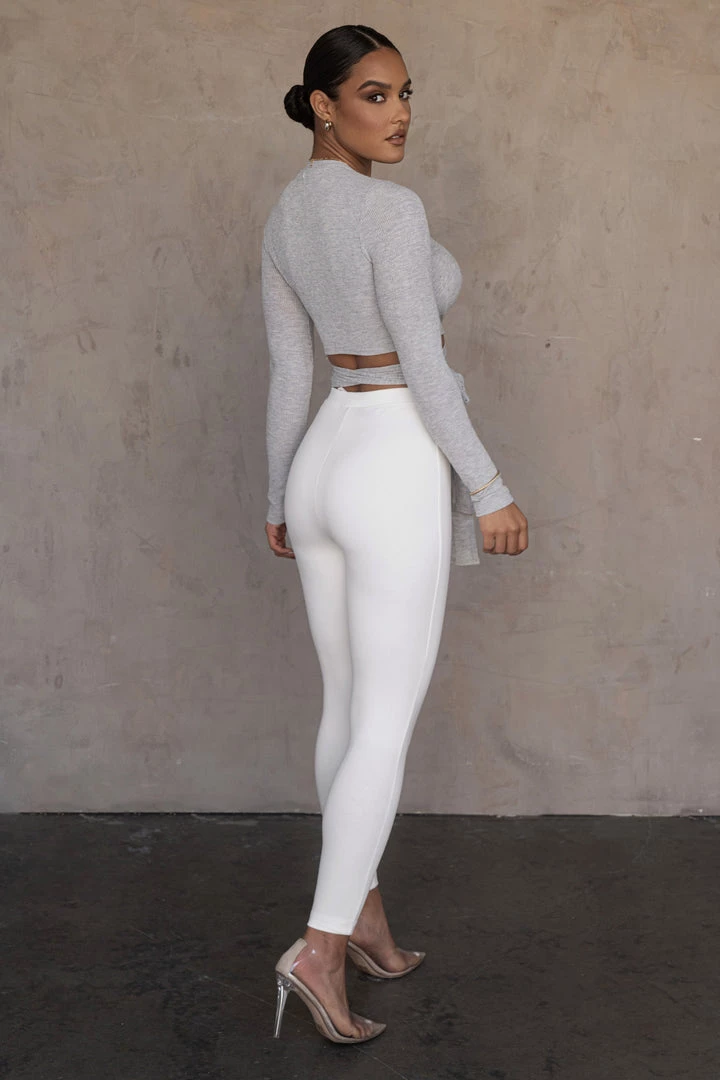 JLUXLABEL BACK IN GREY MARSIA WRAP TOP 11 JLUXLABEL BACK IN GREY MARSIA WRAP TOP