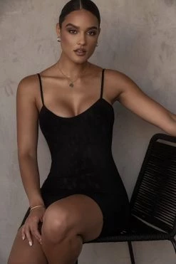 JLUXLABEL NOIR MESH LAYERING MINI DRESS UNDERGARMENT NEW ARRIVALS