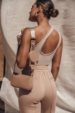 JLUXLABEL TAUPE JEDIAH KEYHOLE BODYSUIT BACK IN