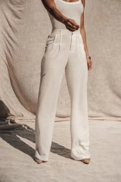 JLUXLABEL IVORY THEA LINEN PANT NEW ARRIVALS 16 JLUXLABEL IVORY THEA LINEN PANT NEW ARRIVALS