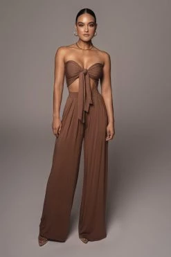 JLUXLABEL JLUXBASIX CHOCOLATE TORY TWO PIECE SET BACK IN