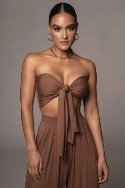 JLUXLABEL JLUXBASIX CHOCOLATE TORY TWO PIECE SET BACK IN