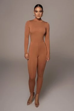 JLUXLABEL PECAN ZABI HIGH NECK JUMPSUIT