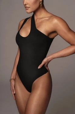 JLUXLABEL BLACK JEDIAH KEYHOLE BODYSUIT SALE