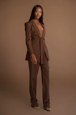 JLUXLABEL CHOCOLATE ALAIA WIDE LEG PANTS 12 JLUXLABEL CHOCOLATE ALAIA WIDE LEG PANTS