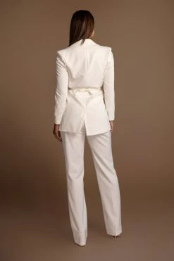 JLUXLABEL IVORY ALAIA WIDE LEG PANTS 43 JLUXLABEL IVORY ALAIA WIDE LEG PANTS