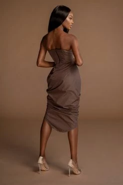 JLUXLABEL SALE CHOCOLATE MAISY RUCHED SKIRT 33 JLUXLABEL SALE CHOCOLATE MAISY RUCHED SKIRT