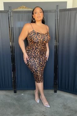 JLUXLABEL LEOPARD VINCE BODYCON DRESS