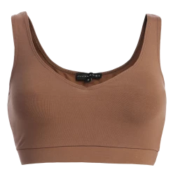 JLUXLABEL BODYBASIX CHOCOLATE ALALISA CROP TOP