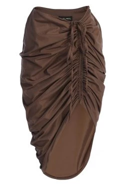 JLUXLABEL SALE CHOCOLATE MAISY RUCHED SKIRT 21 JLUXLABEL SALE CHOCOLATE MAISY RUCHED SKIRT