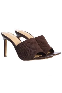 JLUXLABEL CHOCOLATE ALAINE SQUARE TOE HEELS NEW ARRIVALS