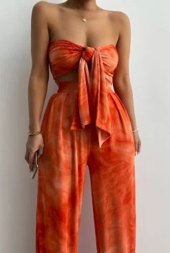 JLUXLABEL ORANGE ANAHI TIE DYE SET
