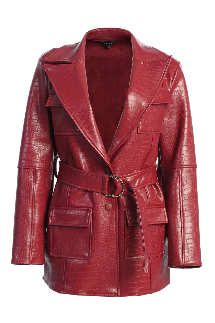 JLUXLABEL SALE BERRY LYANNA CROC BLAZER 6 JLUXLABEL SALE BERRY LYANNA CROC BLAZER