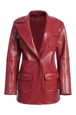 JLUXLABEL SALE BERRY LYANNA CROC BLAZER 16 JLUXLABEL SALE BERRY LYANNA CROC BLAZER