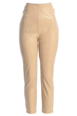 JLUXLABEL BEIGE BRISTOL CROC PANTS SALE