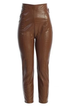 JLUXLABEL CHOCOLATE BRISTOL CROC PANTS SALE
