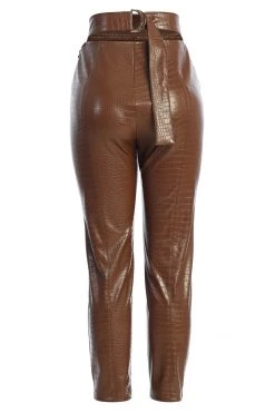 JLUXLABEL CHOCOLATE BRISTOL CROC PANTS SALE