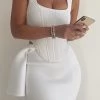 JLUXLABEL NEW ARRIVALS WHITE LET'S GET LOST CORSET