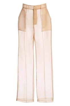 JLUXLABEL TAN LIVY ORGANZA PANT NEW ARRIVALS