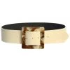 JLUXLABEL NEW ARRIVALS IVORY MARILLA SUEDE BELT