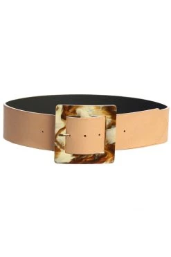 JLUXLABEL TAN MARILLA SUEDE BELT NEW ARRIVALS
