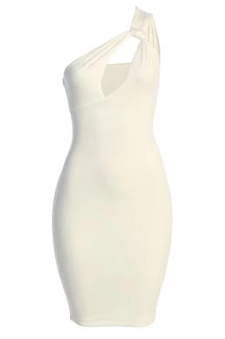 JLUXLABEL WHITE JOANNA KEYHOLE DRESS NEW ARRIVALS