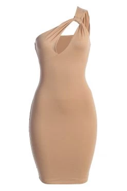 JLUXLABEL NEW ARRIVALS FRAPPE JOANNA KEYHOLE DRESS