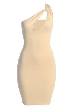 JLUXLABEL CREAM JOANNA KEYHOLE DRESS NEW ARRIVALS