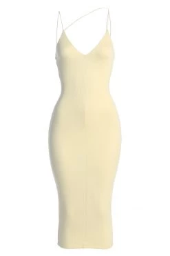 JLUXLABEL JLUXBASIX BUTTERCREAM VALENCIA DIAGONAL STRAP DRESS