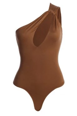 JLUXLABEL NEW ARRIVALS PECAN PRISCILLA KEYHOLE BODYSUIT