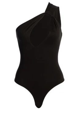 JLUXLABEL BLACK PRISCILLA KEYHOLE BODYSUIT NEW ARRIVALS