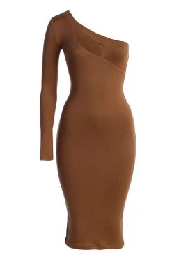 JLUXLABEL PECAN FAIRA KEYHOLE DRESS