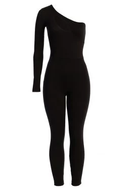 JLUXLABEL BLACK SAIKA KEYHOLE JUMPSUIT NEW ARRIVALS