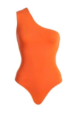 JLUXLABEL TANGERINE SAMERA ONE SHOULDER BODYSUIT