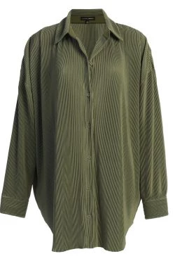JLUXLABEL OLIVE DINA BUTTON DOWN TOP 16 JLUXLABEL OLIVE DINA BUTTON DOWN TOP