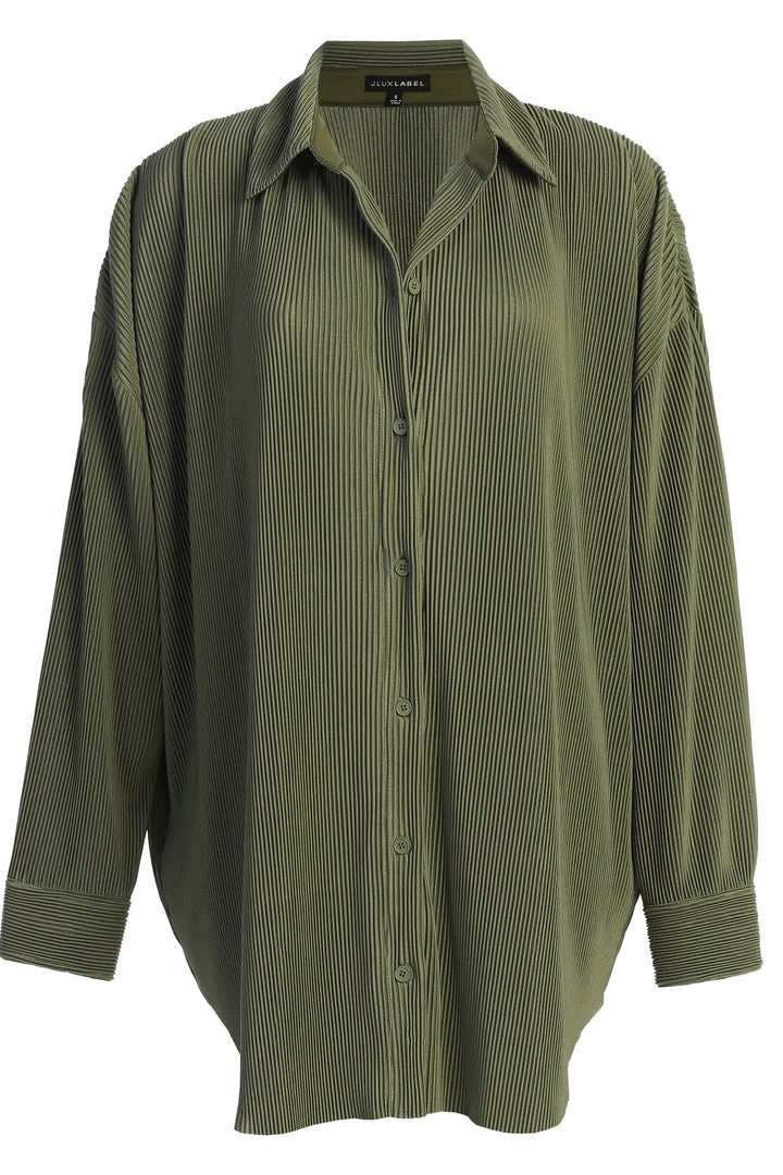 JLUXLABEL OLIVE DINA BUTTON DOWN TOP 5 JLUXLABEL OLIVE DINA BUTTON DOWN TOP