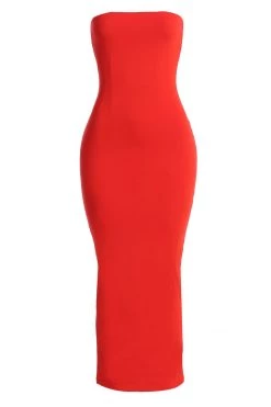 JLUXLABEL RED CELENA MAXI DRESS NEW ARRIVALS