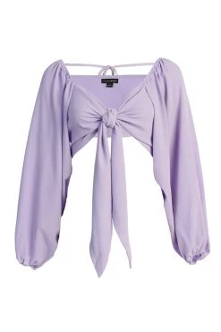 JLUXLABEL NEW ARRIVALS LILAC RAELLE CROP TOP