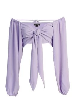 JLUXLABEL NEW ARRIVALS LILAC RAELLE CROP TOP